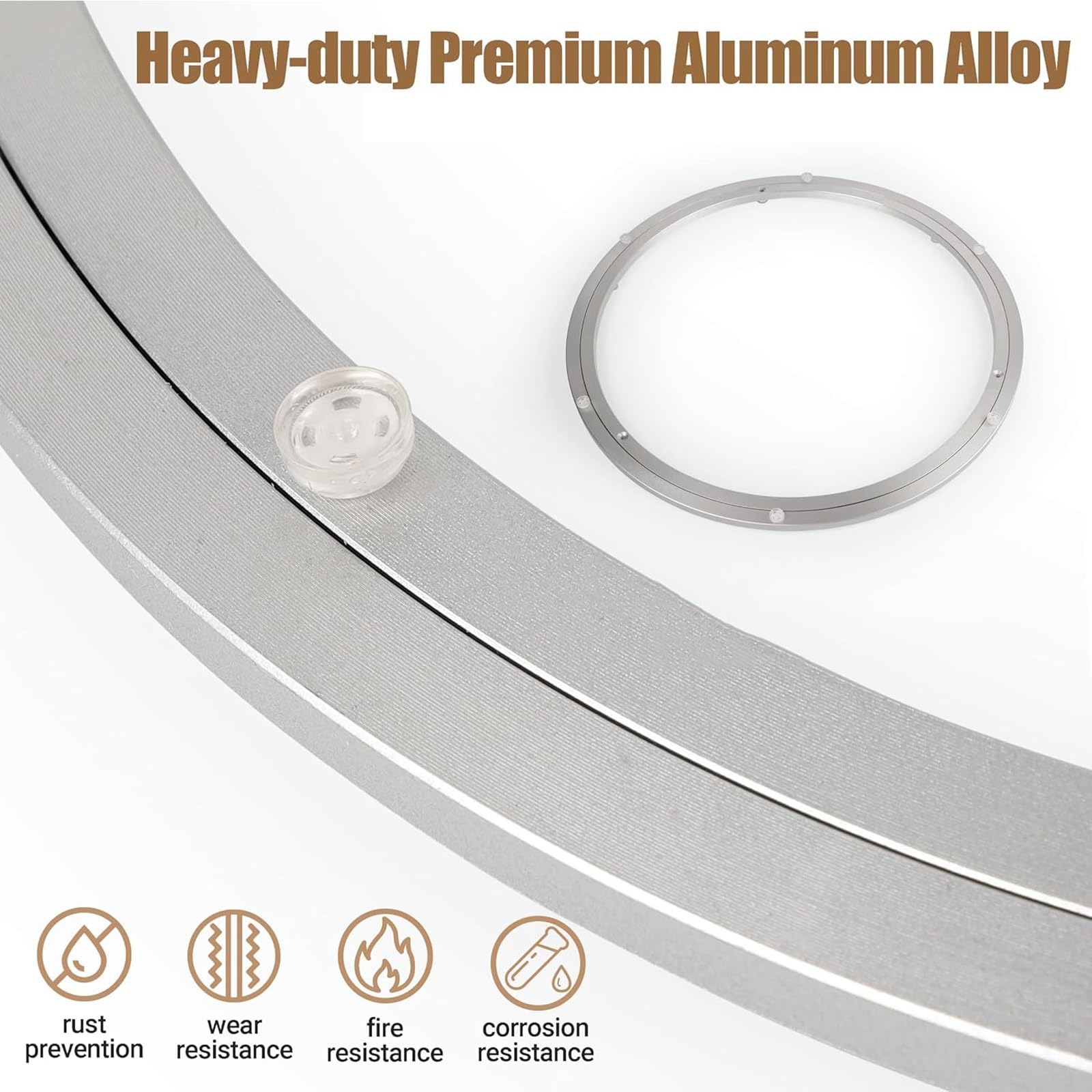 14 in,16 in,18 in,20 in,24 in,27 in,32 in,Runder Tisch for Den Haushalt, Drehbares Lager, Lazy Susan Aus Aluminiumlegierung, for Esstisch Und Werkbank(500mm (20 inches))
