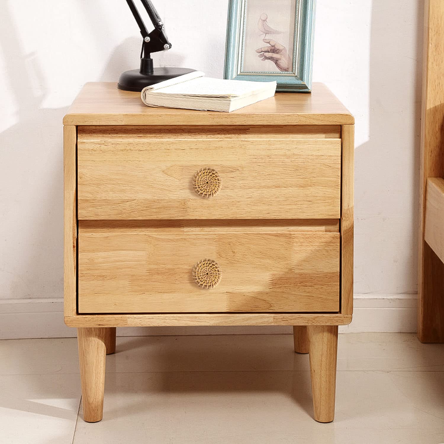 Maniglie Per Mobili In Legno E Rattan - 8 Pezzi Con Viti, Per Cassetti E Armadi - Foto 5