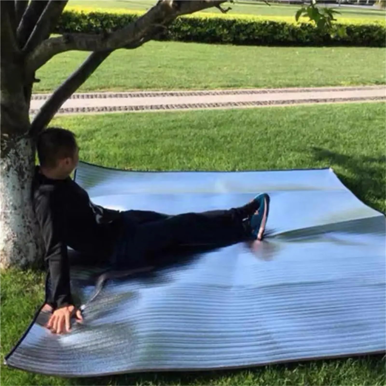 Tapis Isolant en Mousse de Papier d'aluminium, for Camping Pique-Nique Voyage extérieur Multicolore