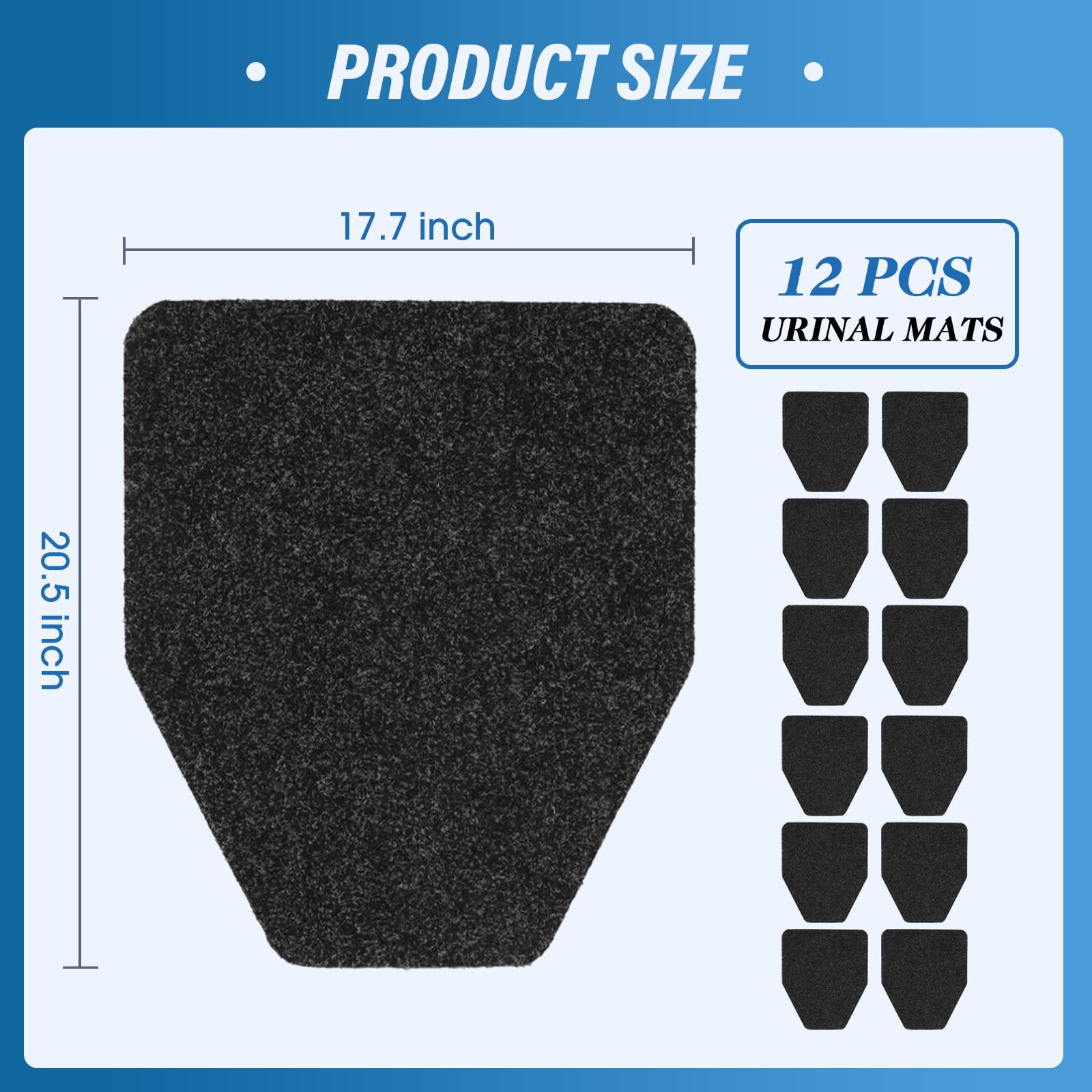 12Pcs Urinal Mats for Men Bathroom Commercial Urinal Floor Mats Urinal Pads for Mens Room Non Slip Splash Toilet Bulk Washable Disposable Large 17Inch x 20.5Inch — Amazon image 5