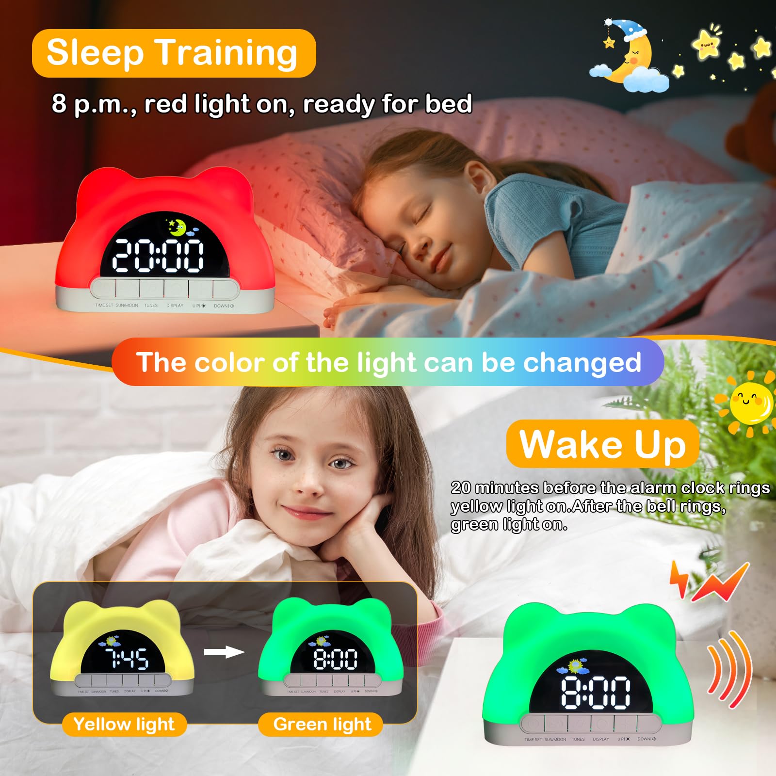 Seutgjie Toddler Sleep Training Clock - Image 4