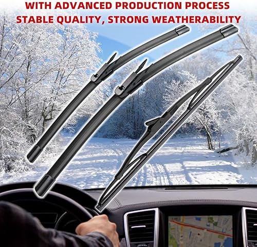 Miniatura 5 de 3 limpiaparabrisas delantero y trasero de 24 pulgadas, 20 pulgadas, 14 pulgadas, repuesto para Land Rover Freelander MK2 2007-2014, limpiaparabrisas