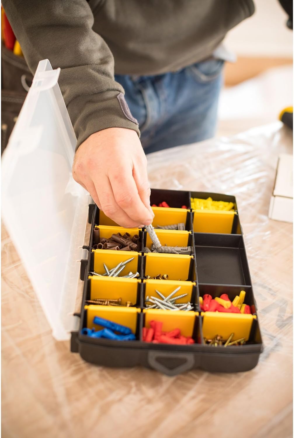 STANLEY STST81680-1 Storage Organizer, Transparent
