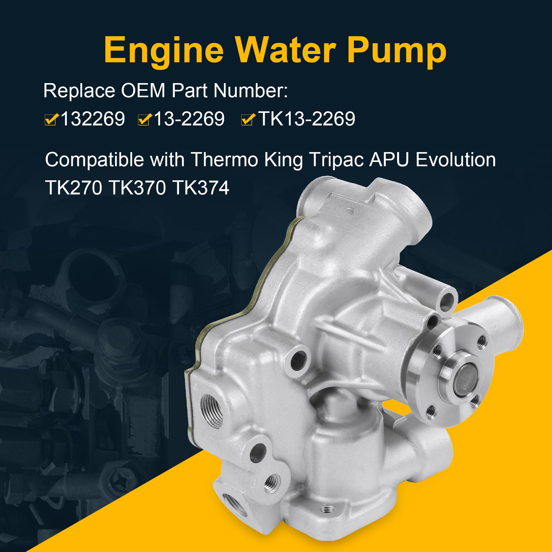 Amazon.com: 13-2269 Water Pump TK270 TK370 TK374 Replacement for