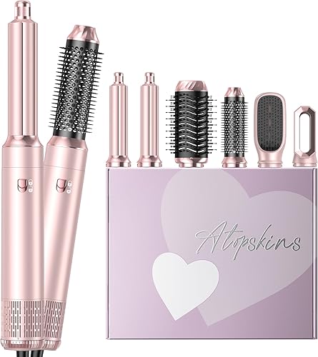 Cepillo secador de pelo 6 en 1, moldeador de aire desmontable, 3 ajustes de calor, cepillo secador de pelo, sin encrespamiento, voluminizador,