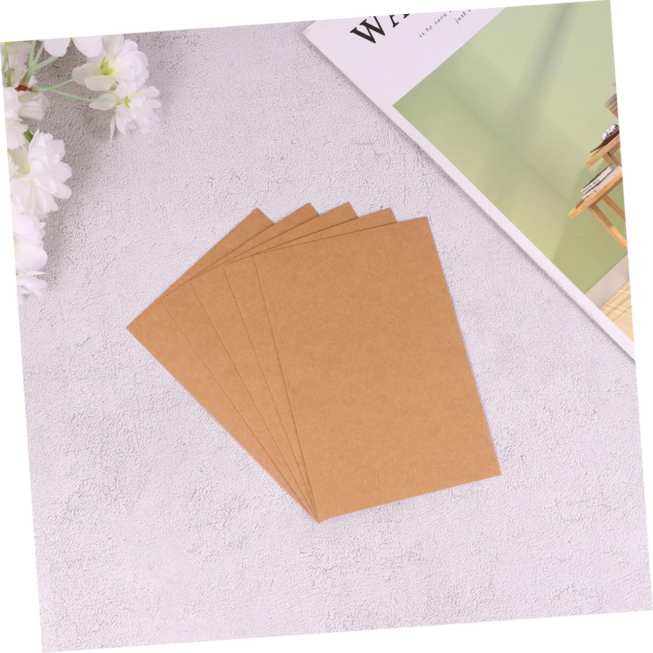 Papel Kraft Tarjetas Postales en Blanco 150 Piezas DIY para Marcadores