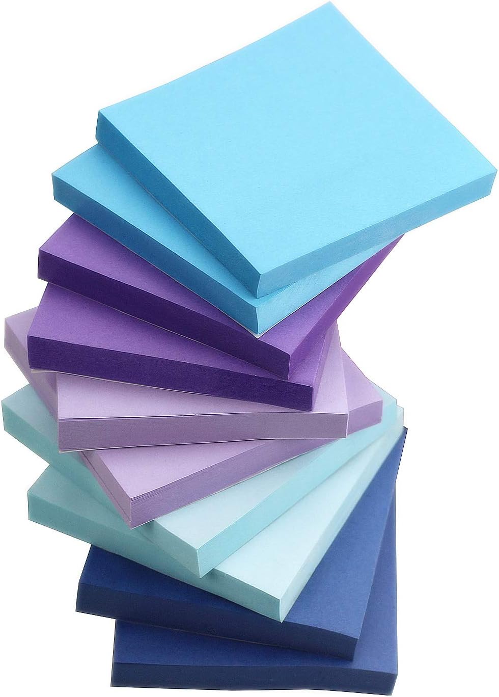 Dragon Eight Assorted Watercolor Sticky Notes 3 X 3 inch Self-Stick Notes 10 Pads/Pack 100 Sheets/Pad Easy Post