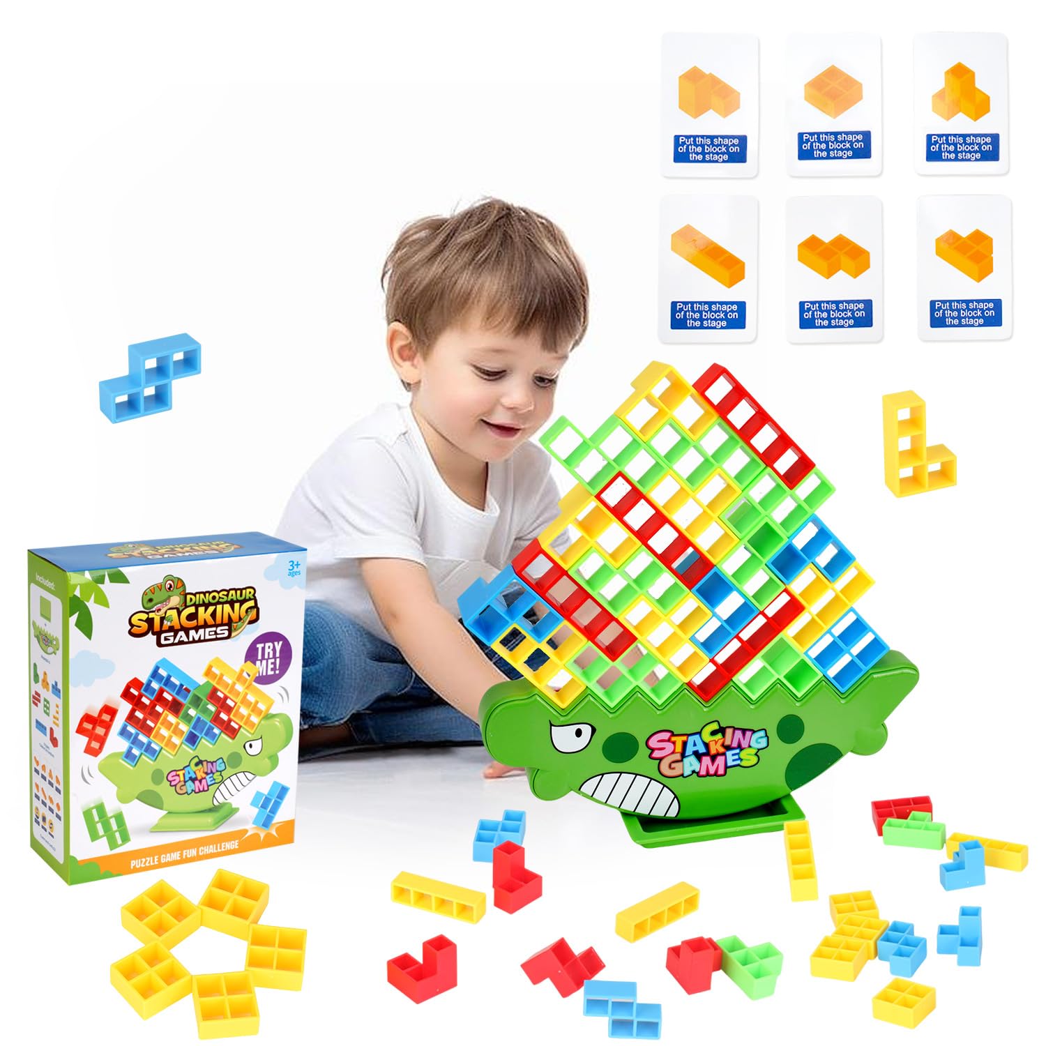 Tetra Tower Games,64 Pcs Stack Attack Games Tetra Tower