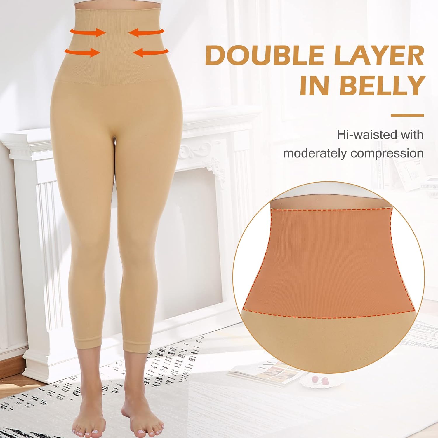 JOYSHAPER Shapewear Leggings for Women High Waisted Tummy Control Body Shaper Footless Tights Butt Lift Yoga Pants - Image 4