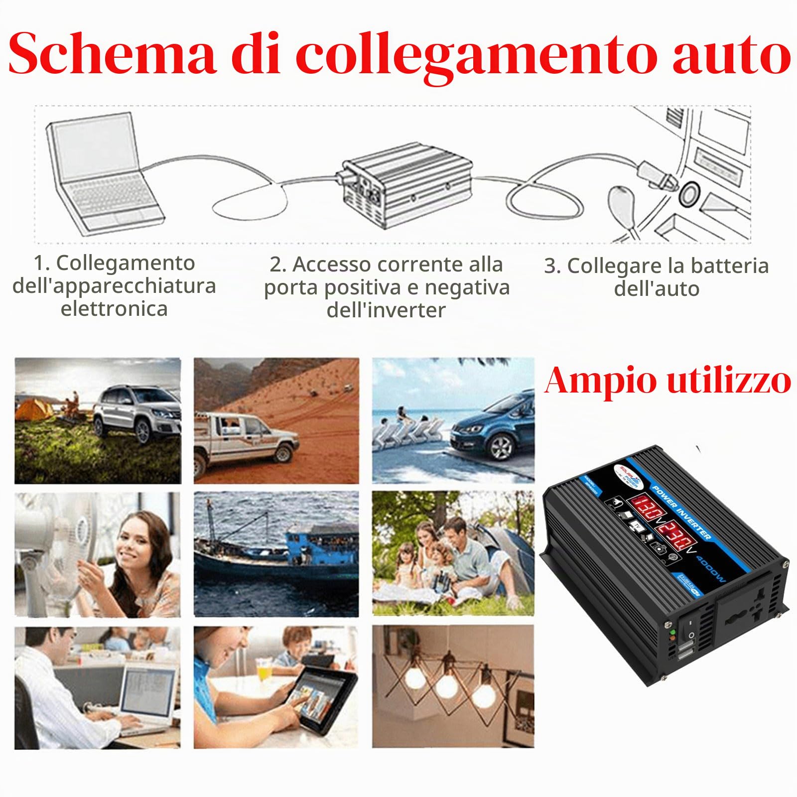 Kit pannello solare off-grid da 4000 W con pannello impermeabile da 18 W e regolatore di carica intelligente da 30 A for uso domestico, camper e esterno