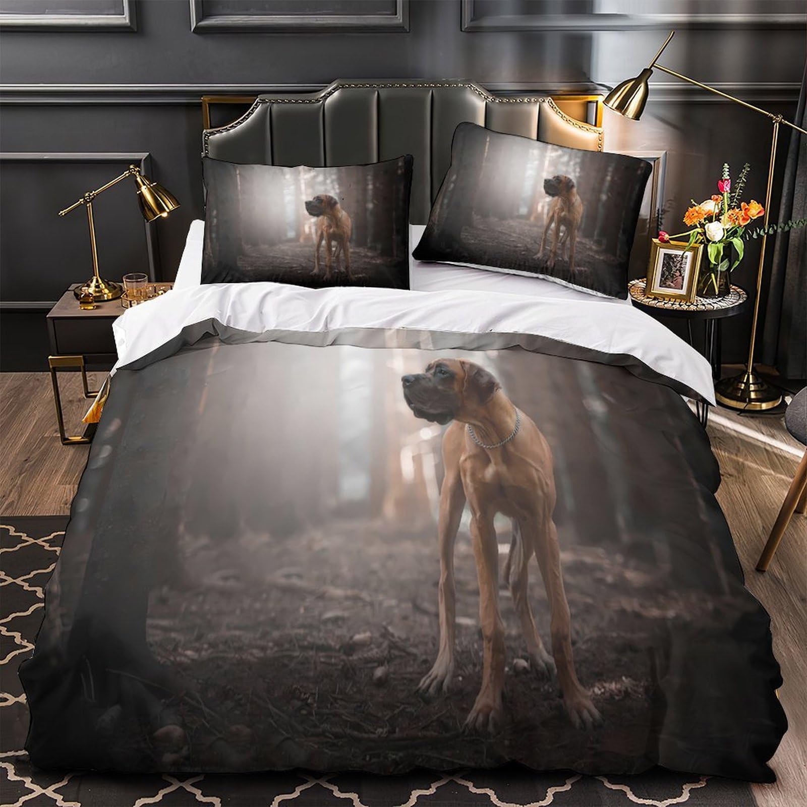 Parure de lit forêt super douce anti-plis en microfibre pour un sommeil réparateur