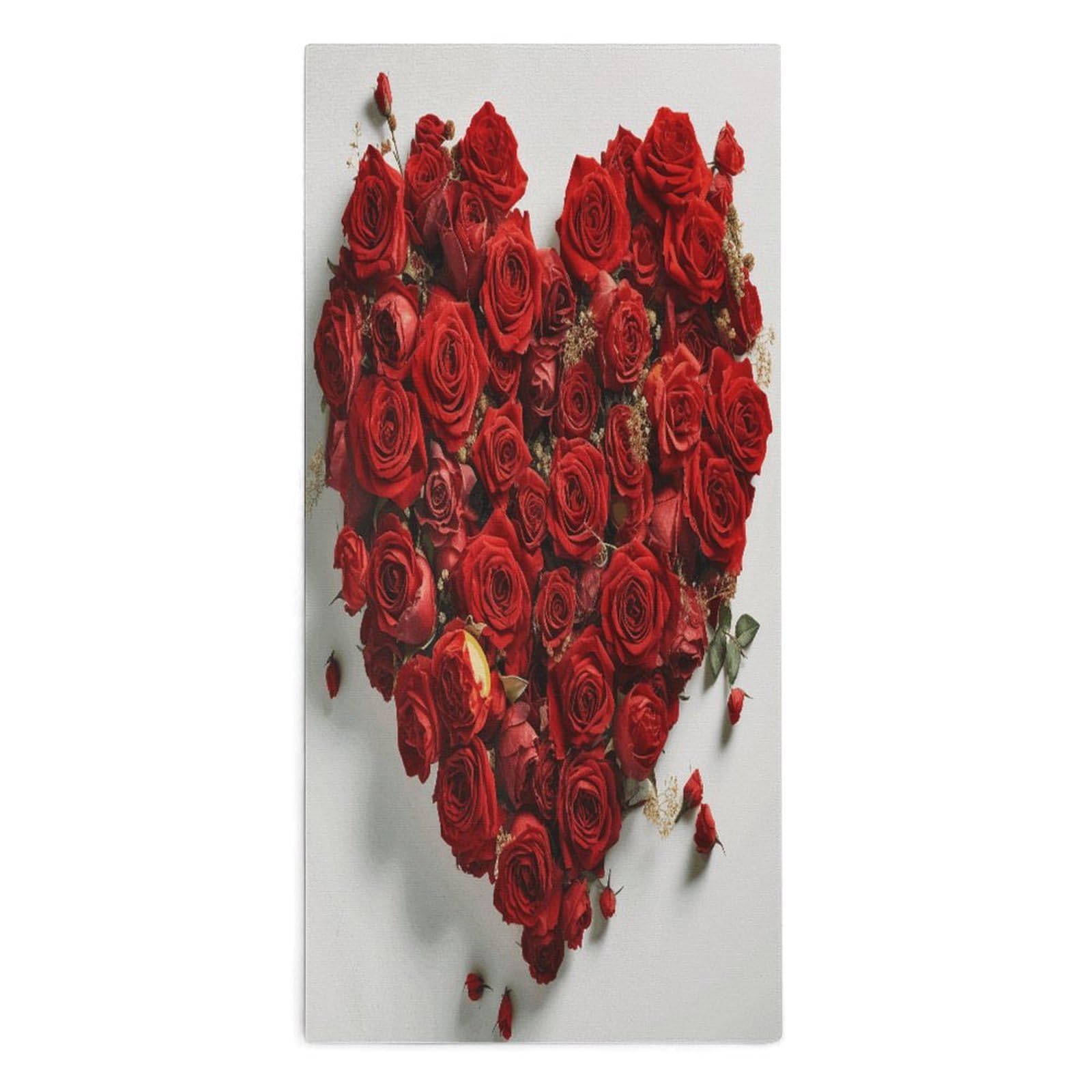 Btcowzrv Style Heart Shape Made Of Roses Bath Towel Beach Towels Shower Towel