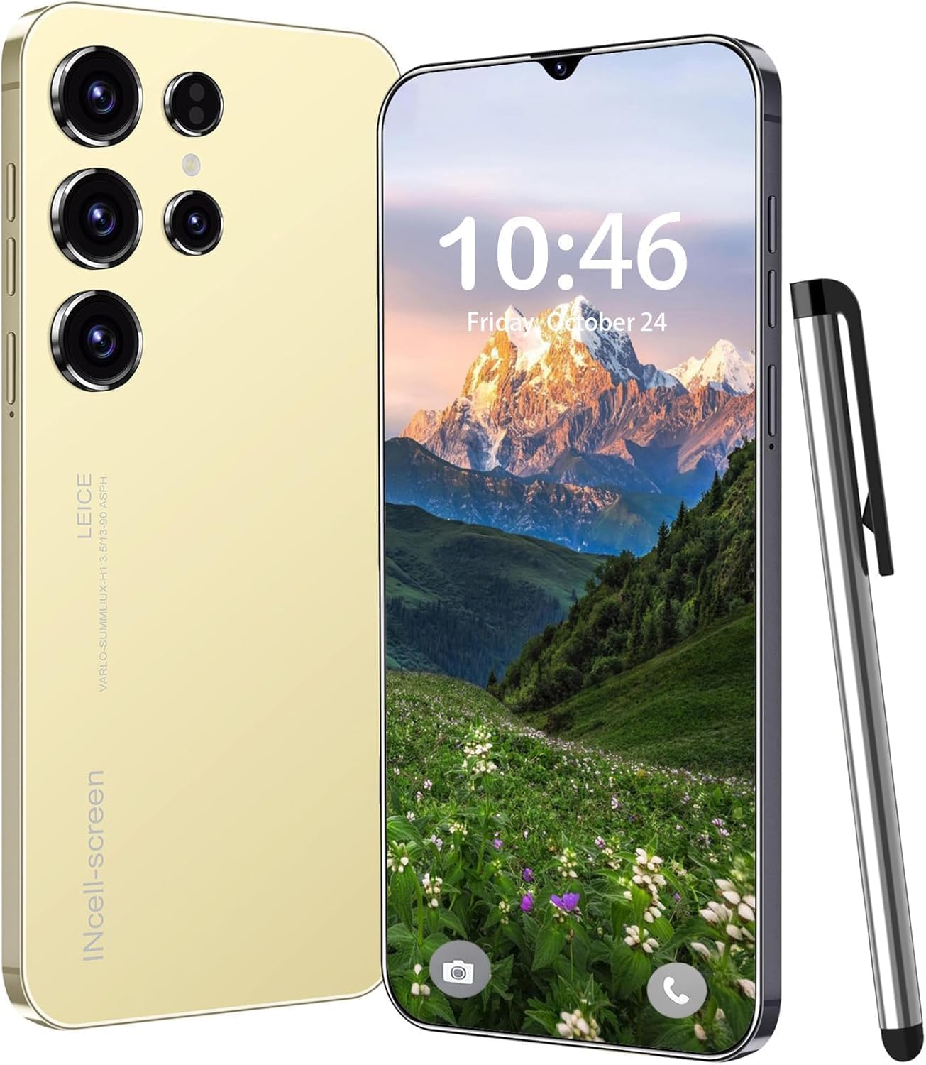 C24 Unlocked Phone,6.3-inch Screen，Android 14 Smartphone,4+128GB Cell Phone,6800mAh Large Battery,90Hz FHD+ Screen 72MP Camera Smartphone,Dual SIM 5G Phone,Face ID/GPS.