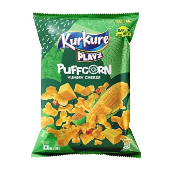 Kurkure Puffcorn 60 grams - Yummy Cheese - Namkeen - Instant Snack - India