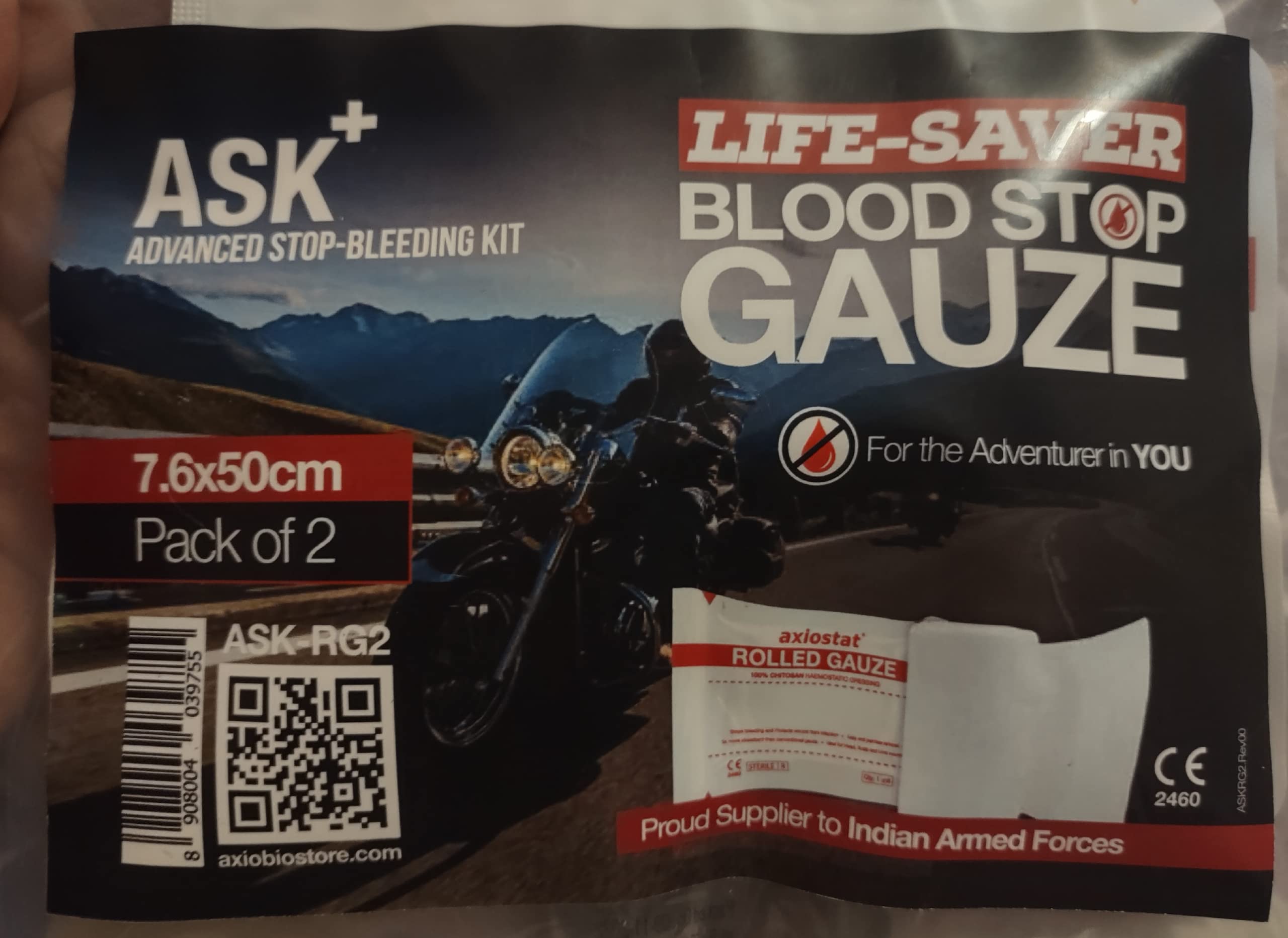 Haemostatic first aid kit for two wheelers