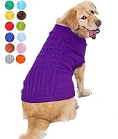 Vista 9 de Suéter para perros pequeños, medianos y grandes, gatos y cachorros, cálido, bonito, de invierno, clásico, con cuello alto, ideal para Navidad