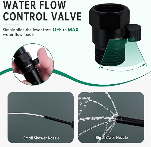 Miniatura 9 de Kit de enema de ducha, sistema de limpieza de boquilla de ducha con válvula de control de agua para hombres y mujeres, limpieza portátil