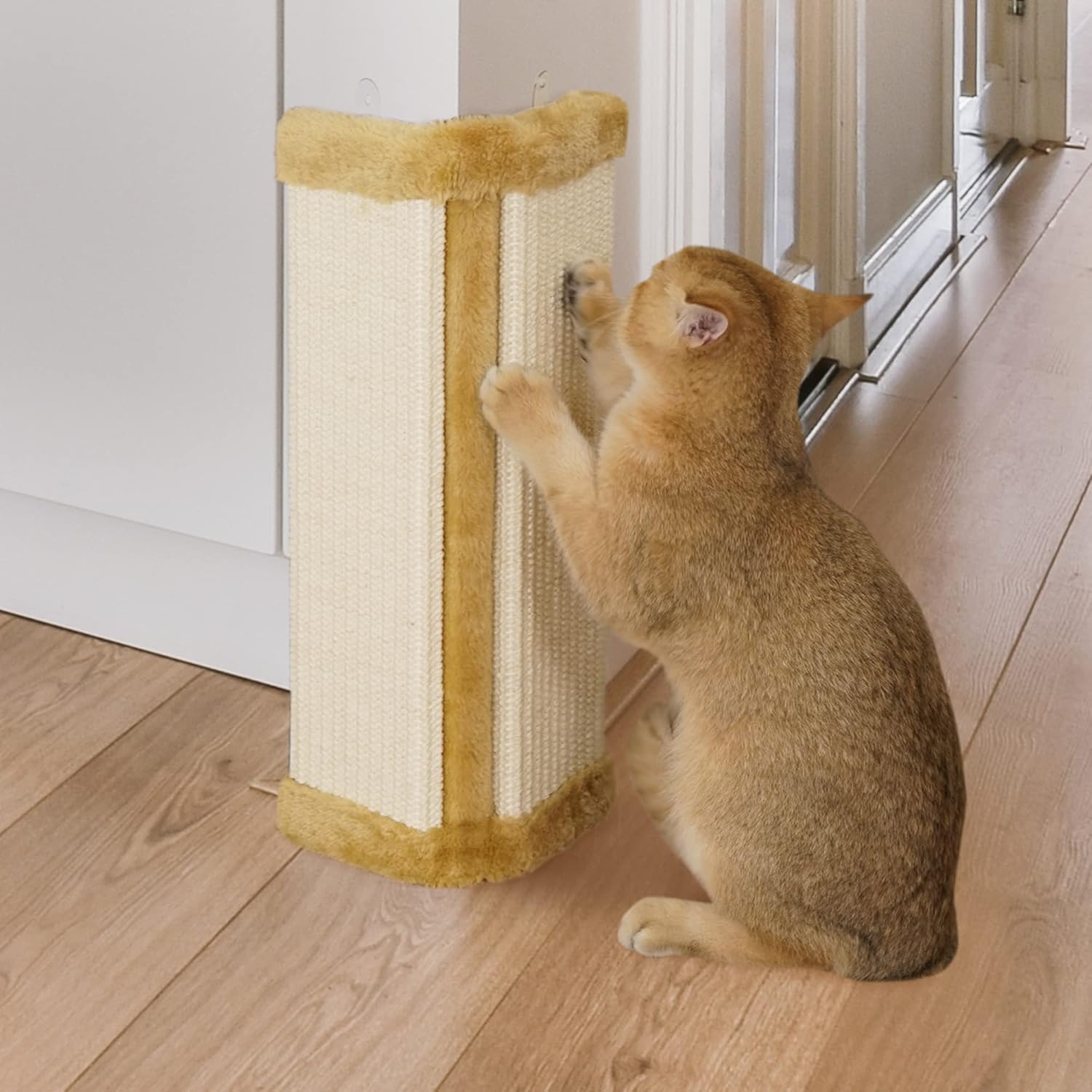 Amazon | 猫 爪とぎ コーナー 50×23 爪研ぎ ボード 縦型 麻 壁 保護