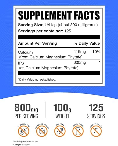 Miniatura 7 de BulkSupplements com IP6 en polvo hexafosfato de inositol - Suplemento de inositol - Suplemento IP6 - Suplemento antioxidantes - Polvo de inositol