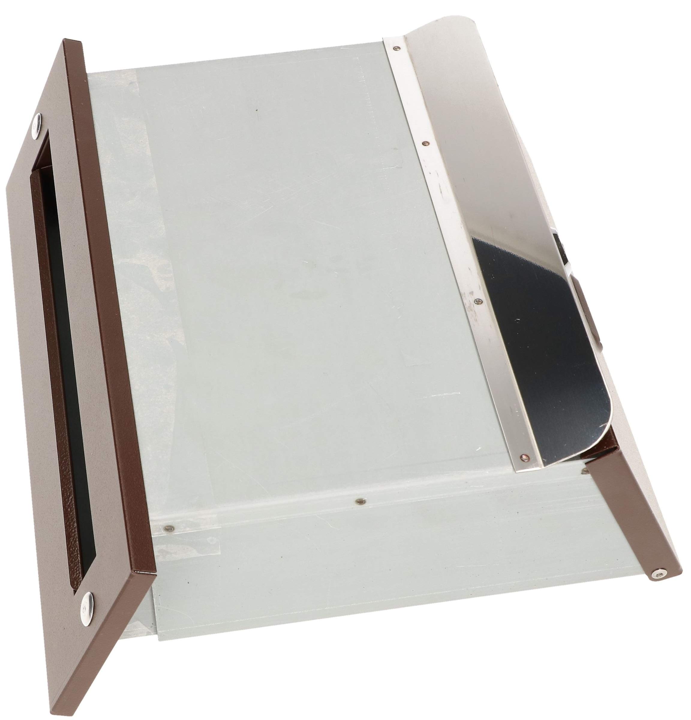 KOTARBAU® Buzón de Acero, Buzón de Pared Exterior, Buzón empotrable Regulable de 160 – 295 mm con 2 Llaves, Buzón Correos Exterior para empotrar, Buzón marrón, Bocacartas