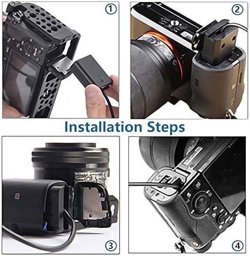 Miniatura 4 de AC-PW20 Adaptador de corriente de CA NP-FW50 A6400 A6000 Kit de batería ficticia para cámaras Sony Alpha ZV-E10 A5100 A6100 A6300 A6500 A7II A7S