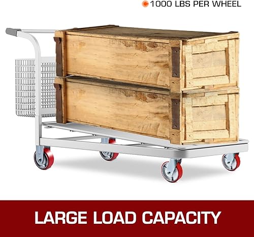 Miniatura 4 de VEVOR Juego de 4 ruedas giratorias, ruedas giratorias resistentes de 6" (2 rígidas y 2 giratorias con freno lateral) Placa con núcleo de hierro de