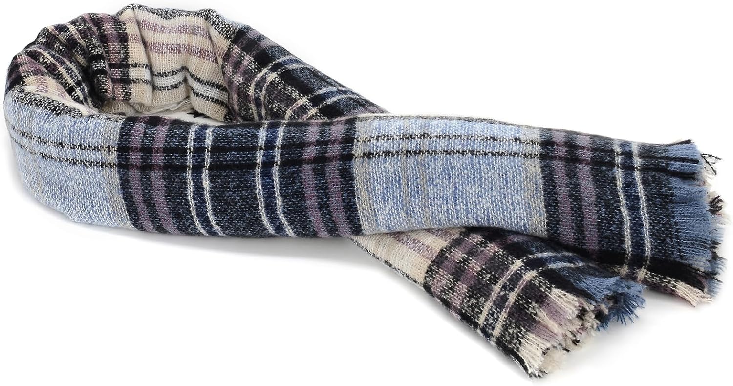 American Trends Womens Fall Winter Scarf Plaid Tassel Soft Warm Blanket Scarves Womens Shawl Wraps - Image 5