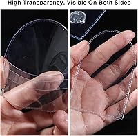 Vista 3 de Mimorou 100 fundas de plástico transparente para monedas, de un solo bolsillo, de 2 x 2 pulgadas, fundas de plástico transparente para cortar