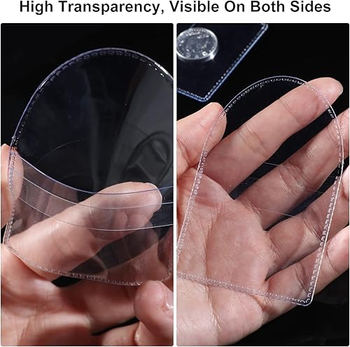 Miniatura 3 de Mimorou 100 fundas de plástico transparente para monedas, de un solo bolsillo, de 2 x 2 pulgadas, fundas de plástico transparente para cortar