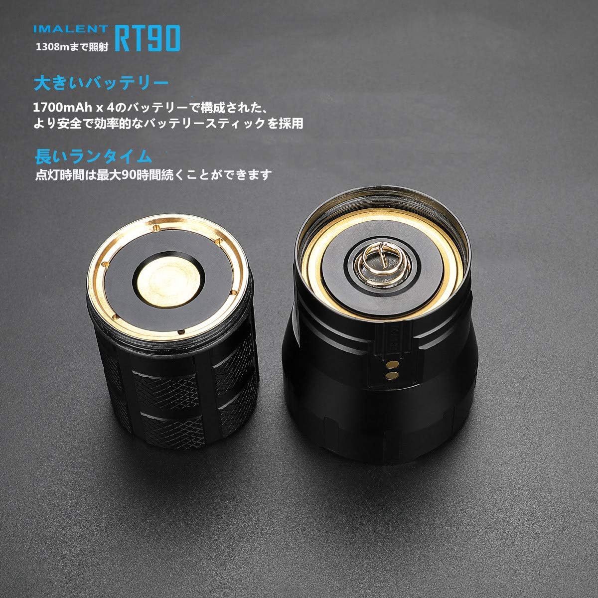 60% Off Discount IMALENT RT90 Rechargeable LED Flashlight 4800 Lumens Long Beam Distance 1308 Meters High Lumen Tactical Flashlights Super Bright Handlight