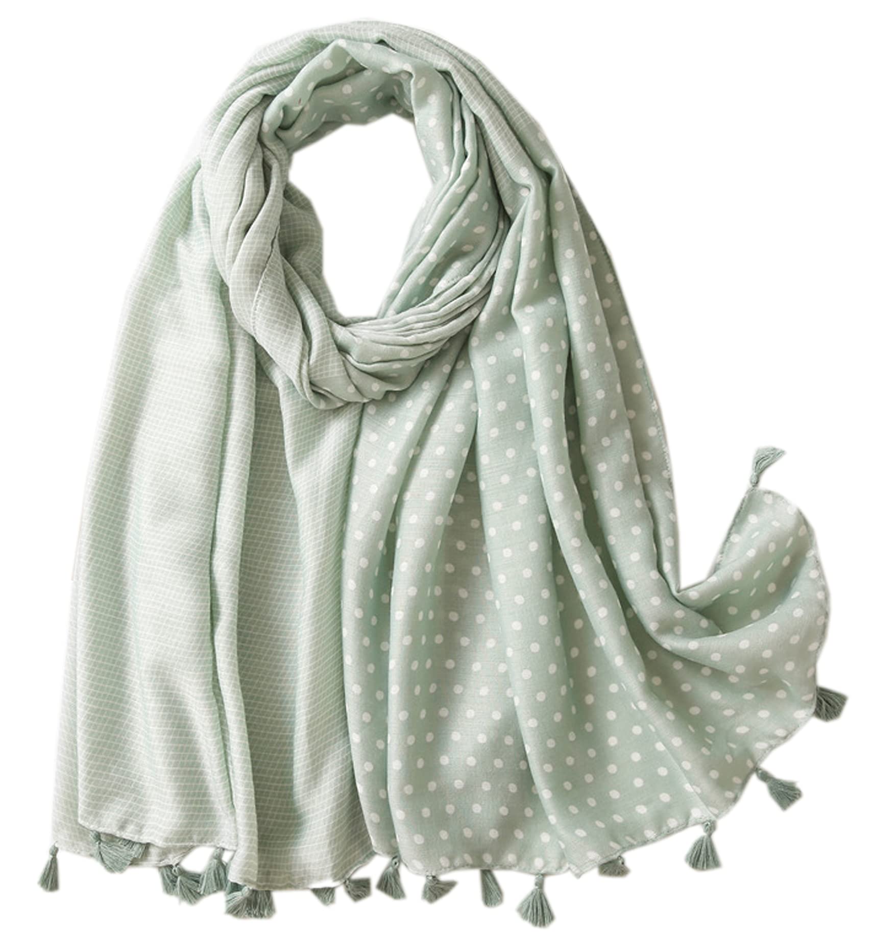 Women's Boho Bohemian Soft Blanket Oversized Fringed Scarf Wraps Shawl Sheer Gift, Sf010-31, L