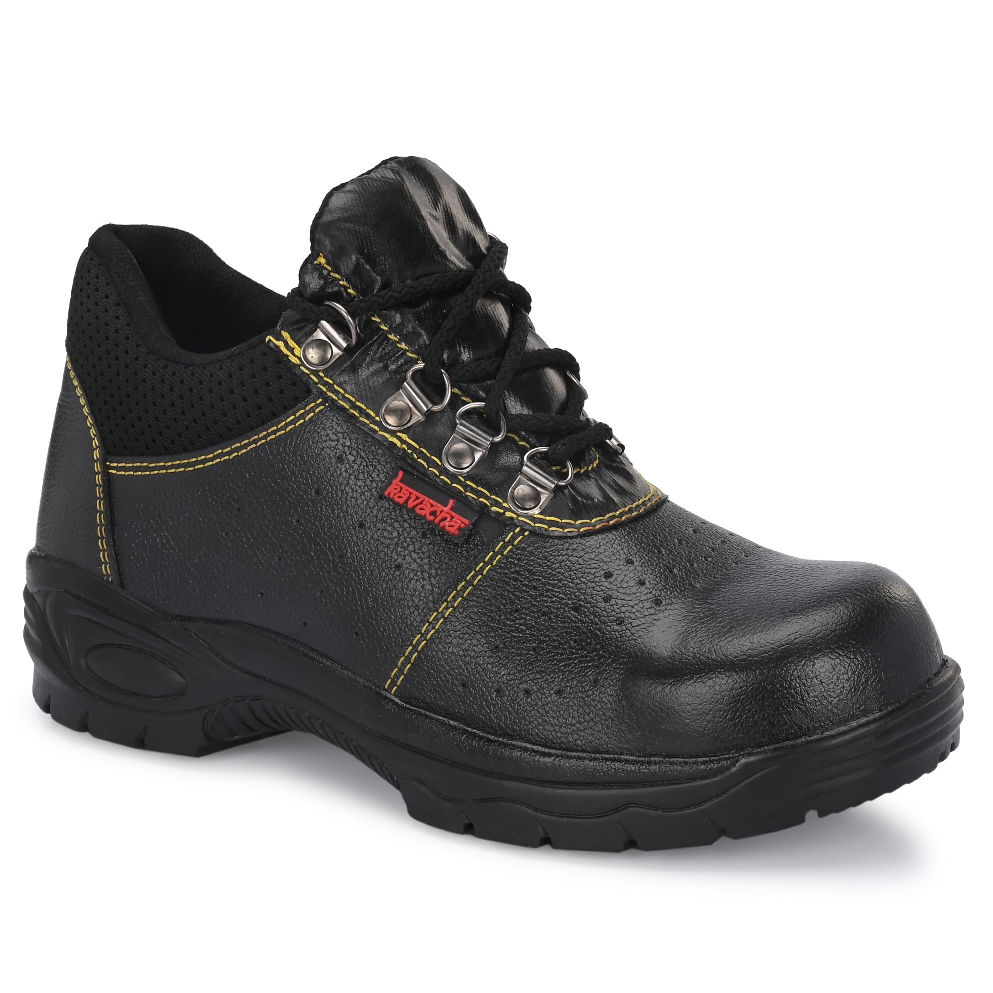 Kavacha knitted fabric and pure leather Steel Toe Safety Shoe, S137 Size:10-picture-47