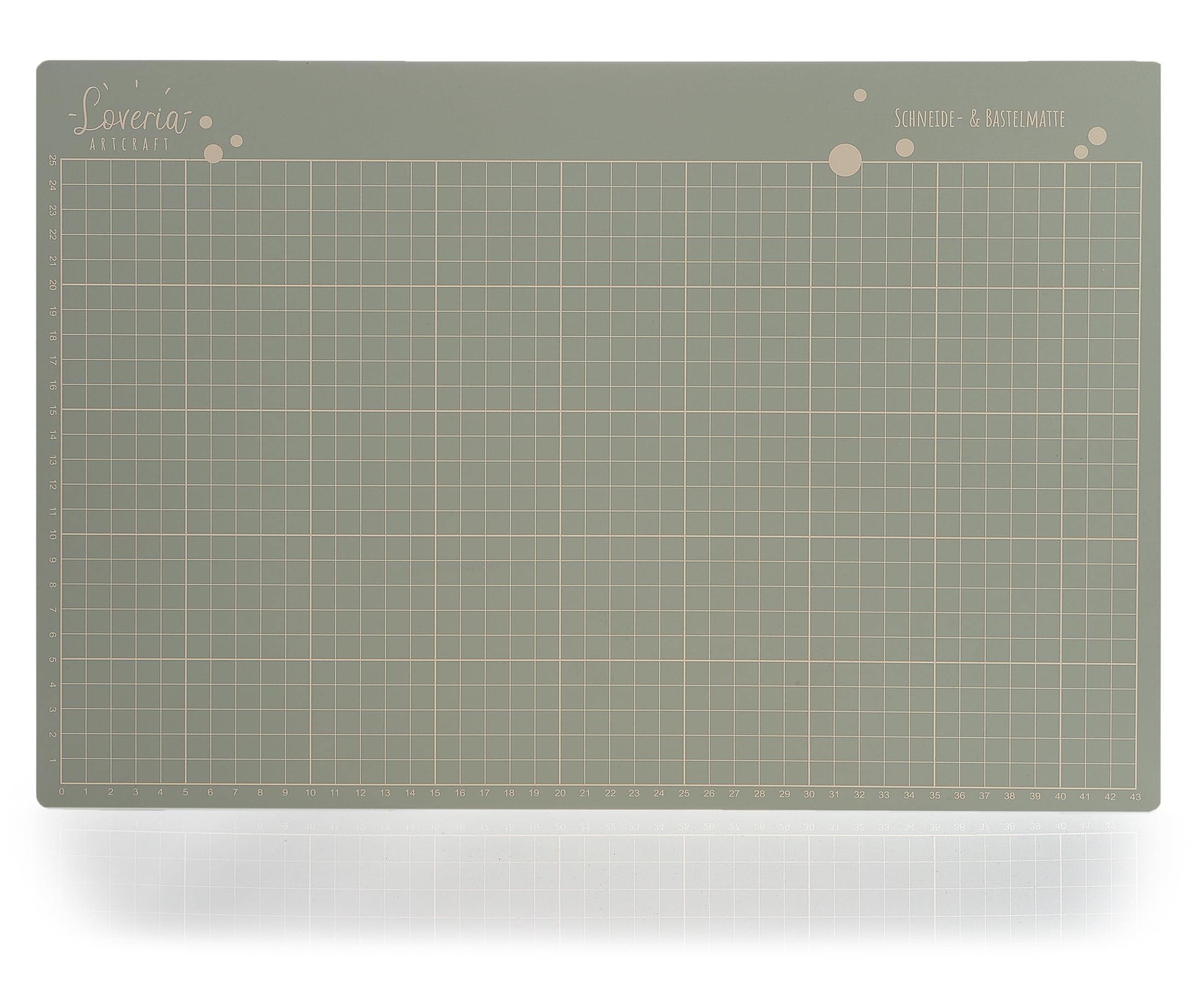 Loveria Schneideunterlage A3 – Cutmatte 30x45 cm, selbstheilend, beidseitig nutzbar