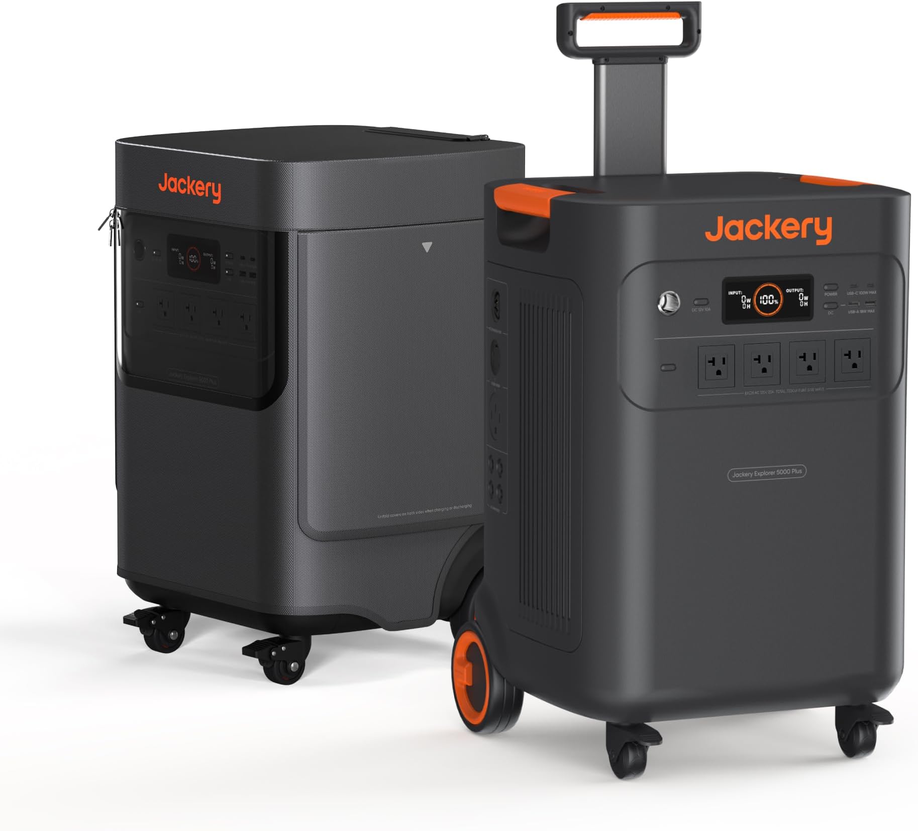 Jackery Solar Generator 5000 Plus with Protective Cover, 5040Wh LiFePO4 Battery Power Station, 120V/240V 7200W AC Output, Expandable to 60kWh, Essential Home Backup for Emergency, Power Outages