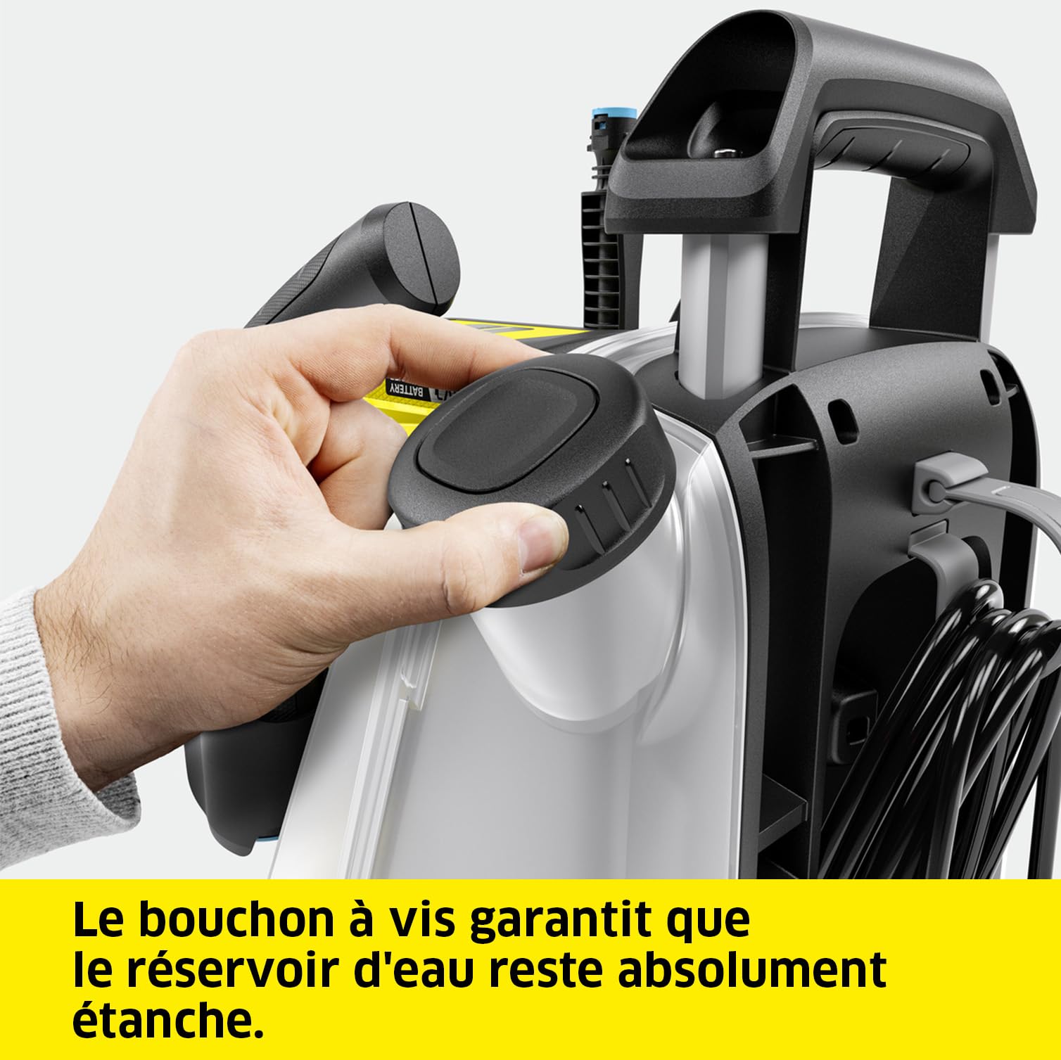 Kärcher Chariot à Eau WT 12 l, Avec Grandes Roues et Poignée Télescopique, Étanche, Accessoire d'Origine pour le Nettoyeur Sans Fil Moyenne Pression OC 6-18 de Kärcher