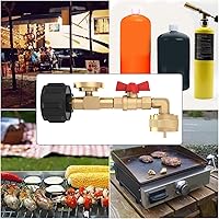 Vista 8 de GardenNow QCC1 Adaptador de codo de repuesto de propano con medidor de tanque de propano Adaptador de presión de recarga de propano de 90 grados