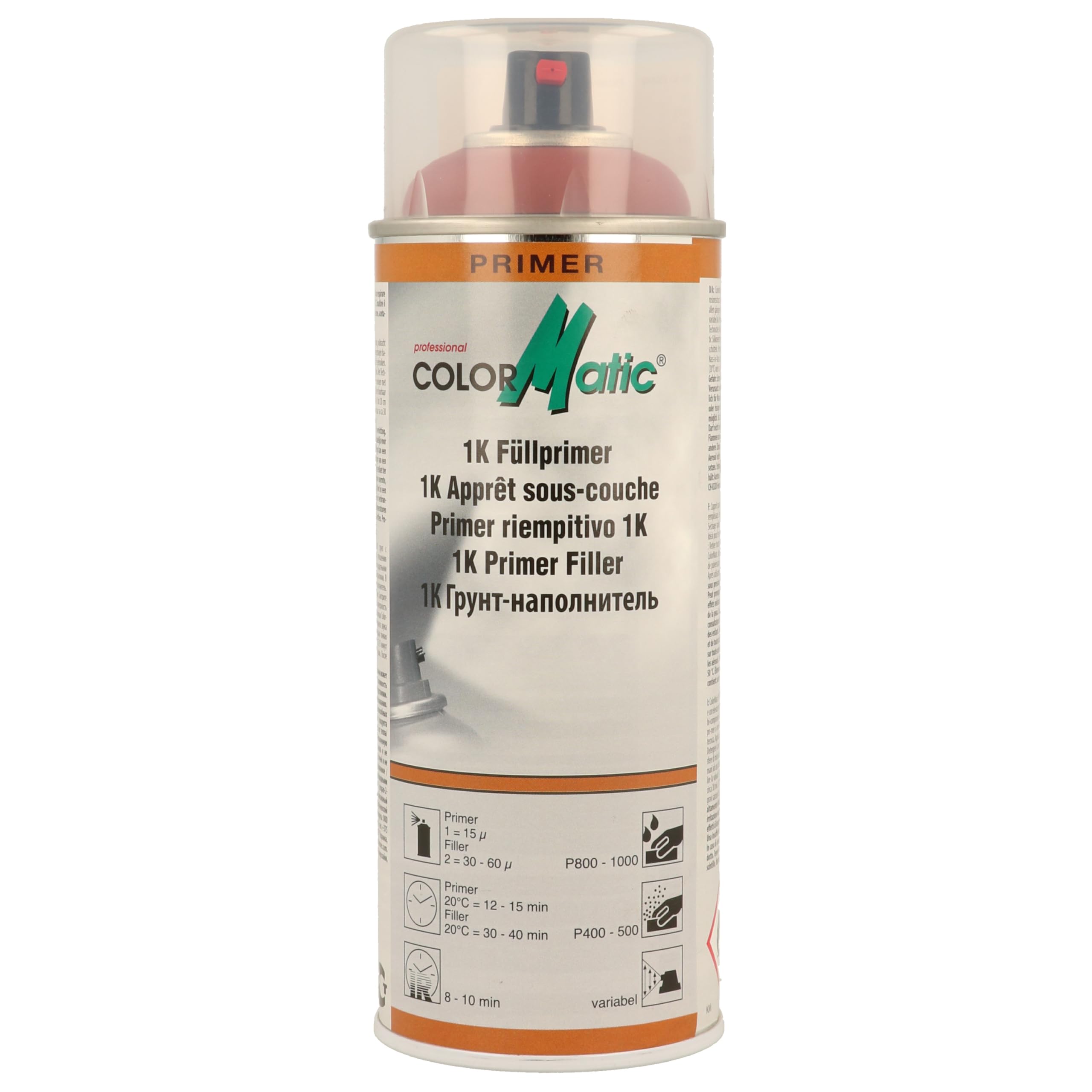 Colormatic 856549 CM HG8 Imbottitura-Primer, 400 ml, Colore: Rosso