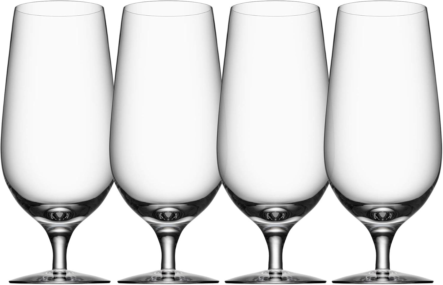 Orrefors Beer Lager 20.3 Ounce Glass, Clear, Set of 4 -