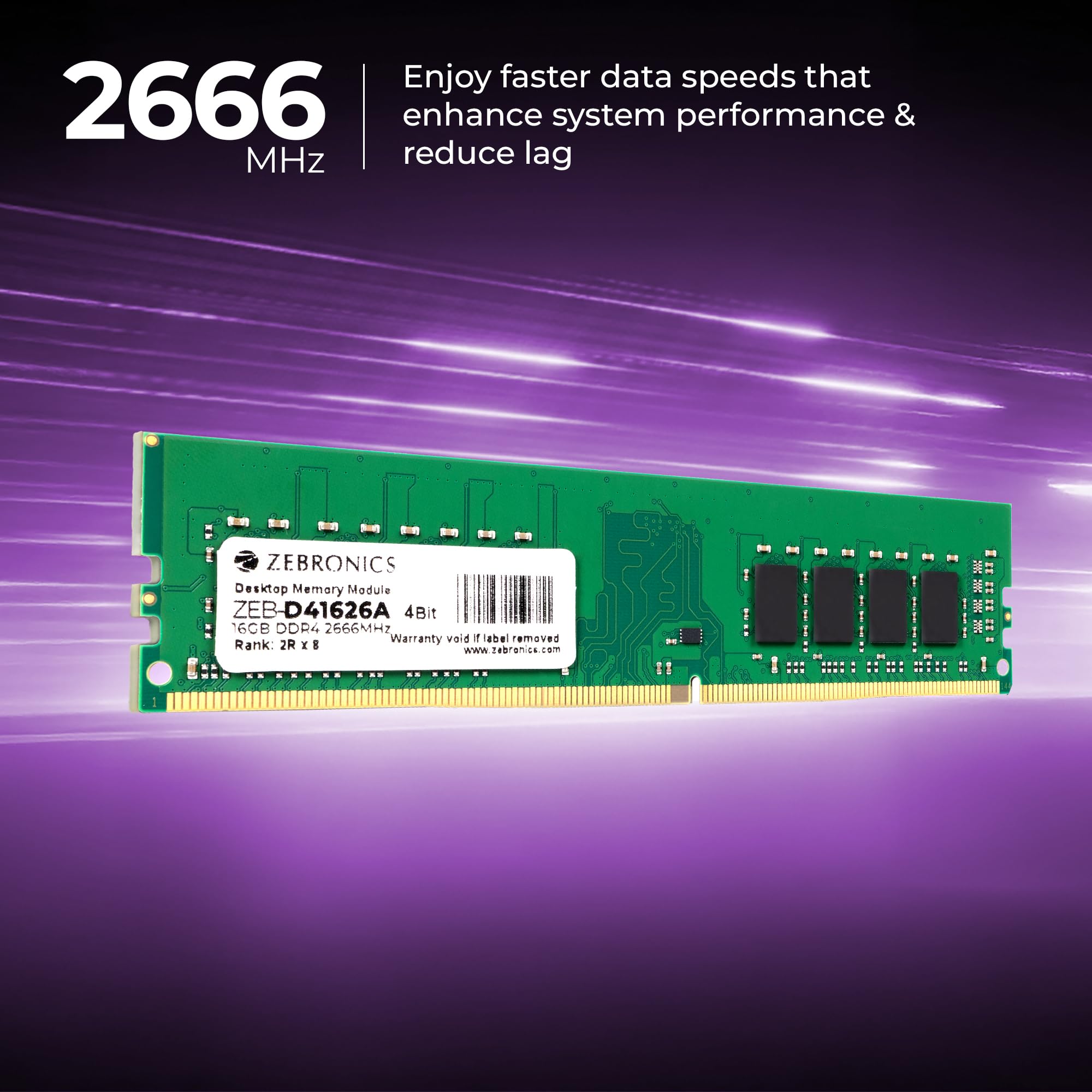 Amazon.in: Buy Zebronics 16GB DDR4 RAM for PC, 2666MHz, 4bit