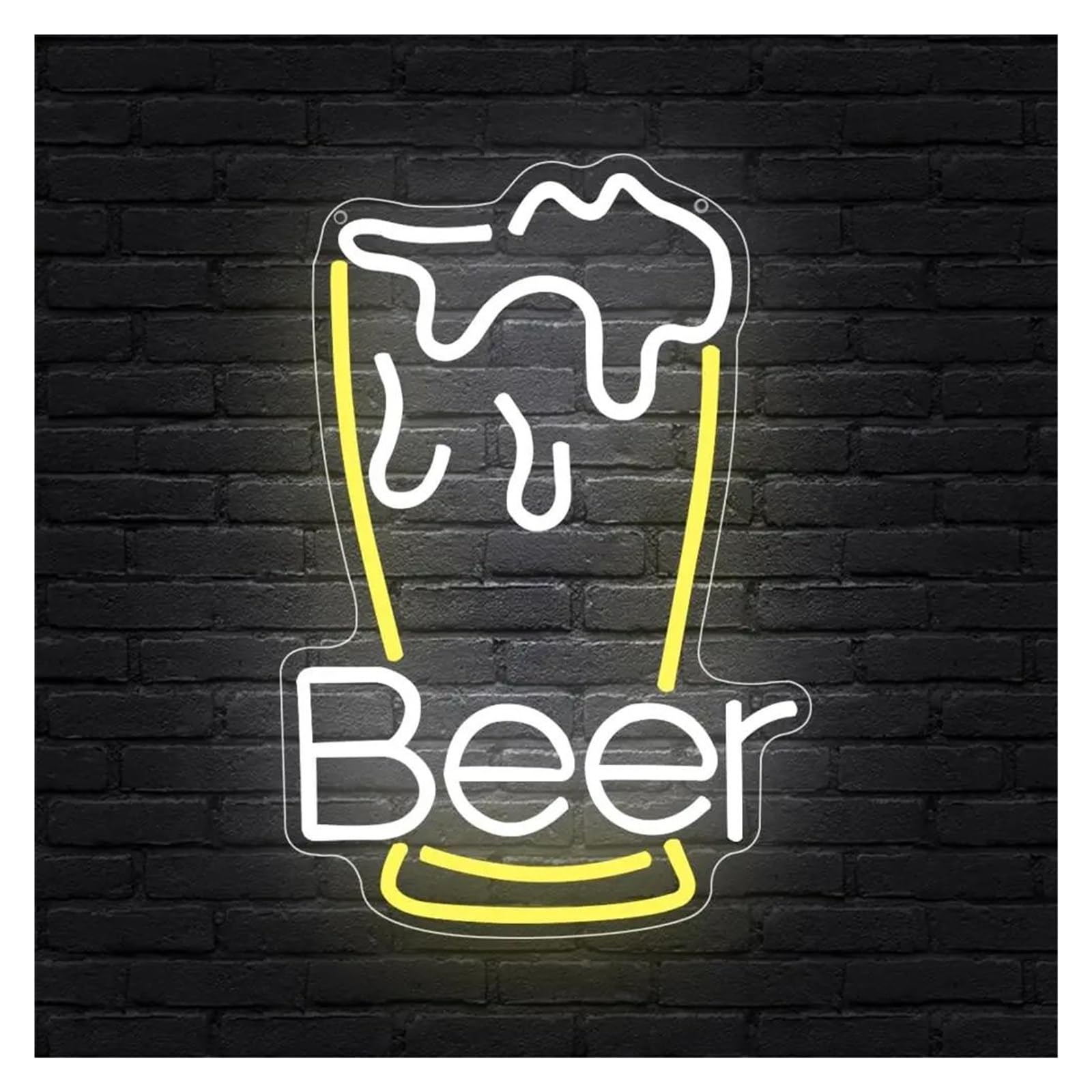 RONGCH Hanging Art Neon Signs Neon Beer Signs for Man Cave Bar Pub Store Party Wall Decor,Cheers LED Light USB Powered Dimmable 36x24.7cm