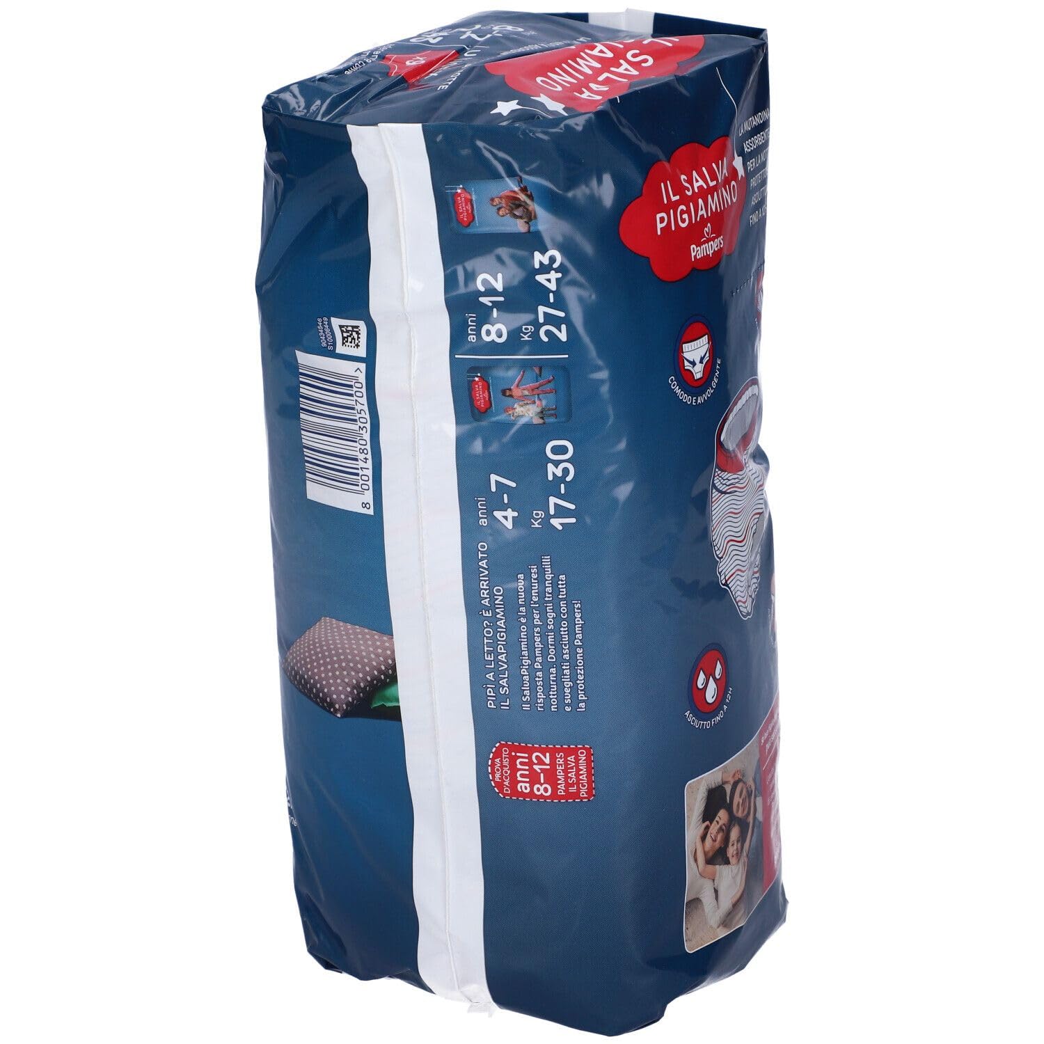 Pampers Il Salva Pigiamino 8-12 anni L/XL (27-43 kg) Enuresi Notturna 54 Pannolini Bambino