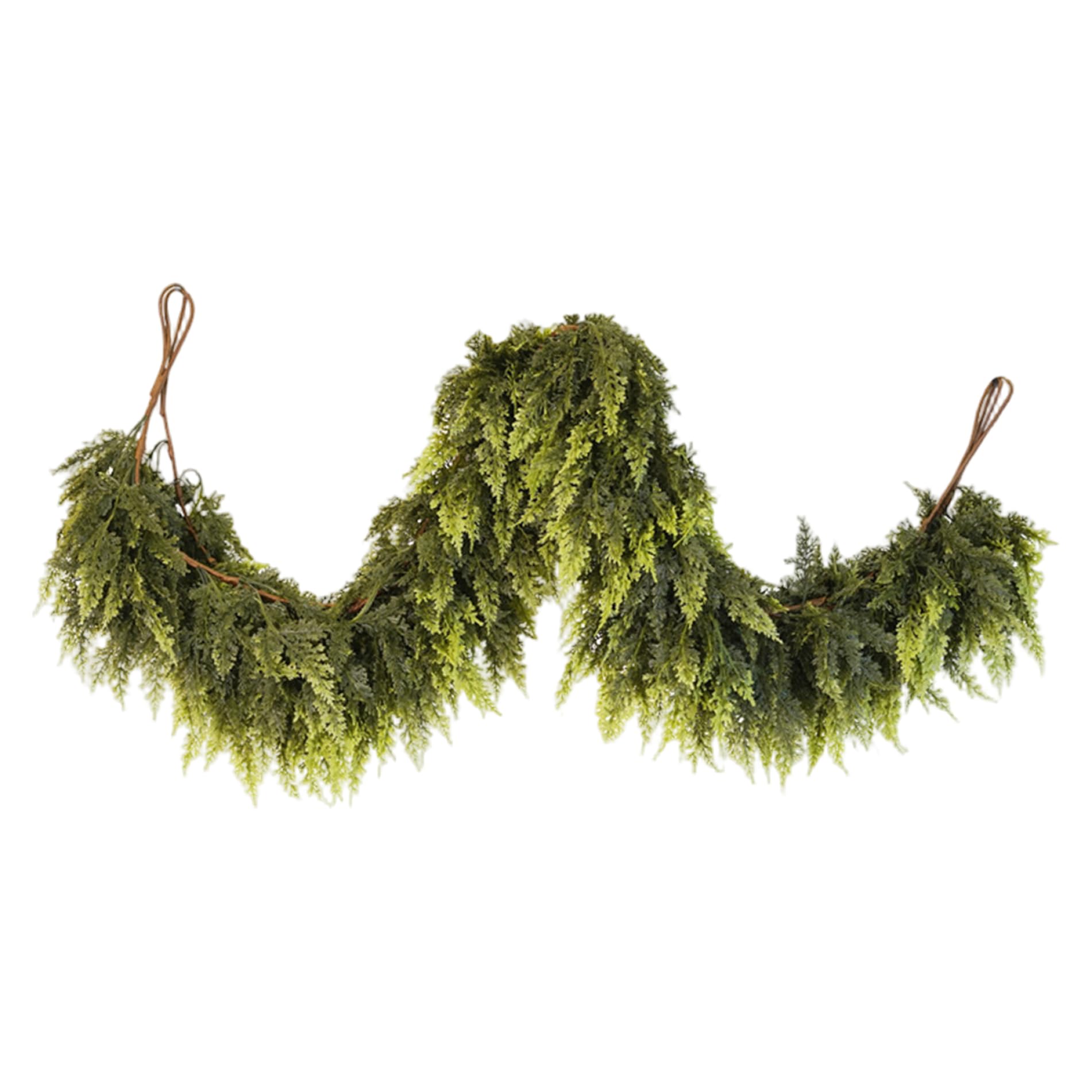 CAKEEYUM Norfolk Pine Garland Artificial Realistic Christmas Garland Real Touch Winter Christmas Decorations for Mantle, Table, Wall, Tree, 6ft Pine, Cedar, Garlands, Cedar Garl