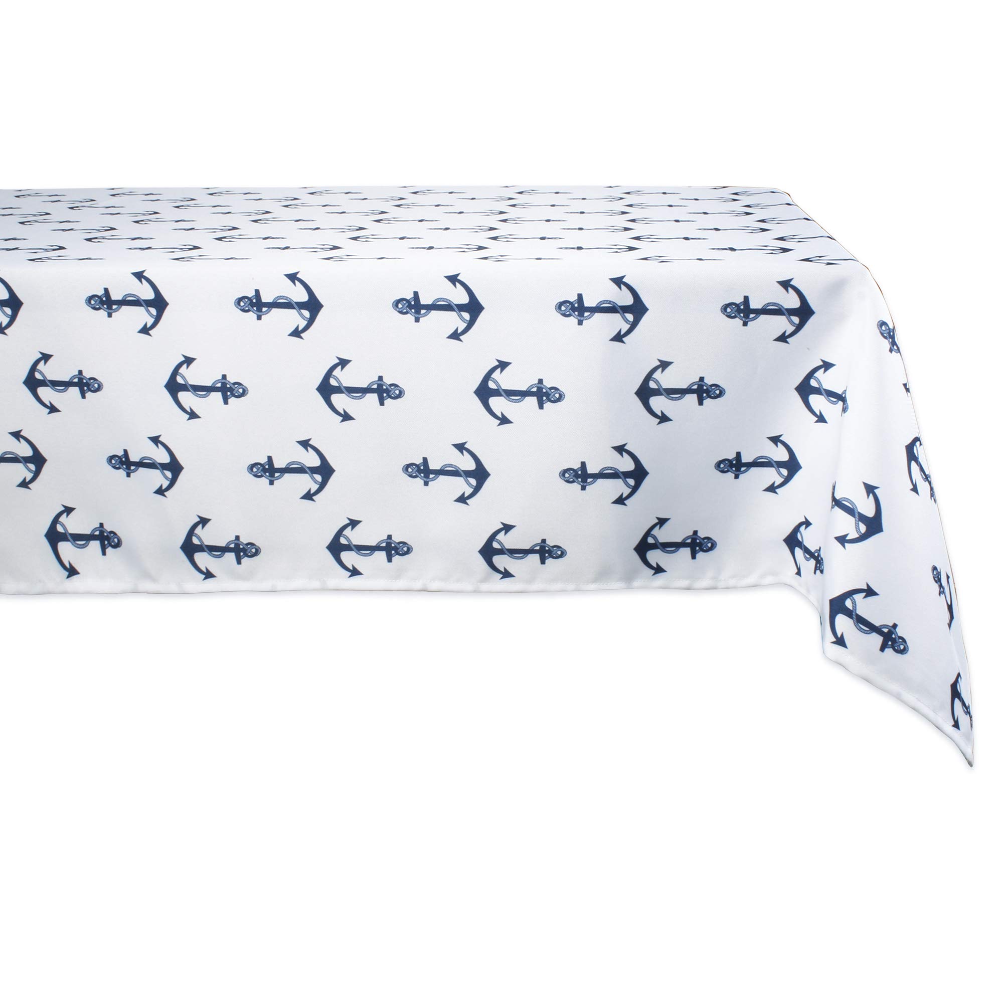 DII Outdoor Tablecloth, Seats 6 to 8 People Anchor Print, 60 x 84