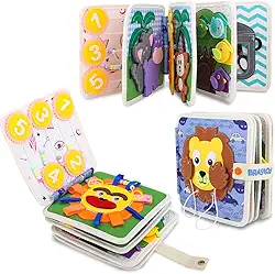 Brastoy Placa de Montessori Sensorial para Crianças Maleta Educativa Brinquedos (Leão)