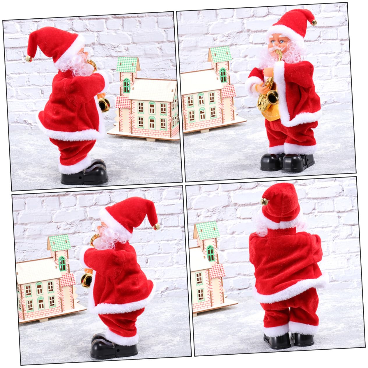 Muñeco Eléctrico Papá Noel Musical con Movimiento para Fiesta de Navidad y Año Adorno Divertido para Decoración Festiva Sin Pilas Varios Estilos