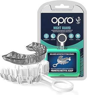 OPRO Aufbissschiene gegen Zähneknirschen – Individuell anpassbarer Bruxismus Mundschutz bei Knirschen – Komfortabel, flexibel & BPA-frei – Klinisch geprüft mit Aufbewahrungsbox – Hergestellt im UK