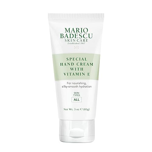Mario Badescu Crema de manos con vitamina E para manos secas y agrietadas, hidratante, ligera y de rápida absorción, ideal para todo tipo de piel
