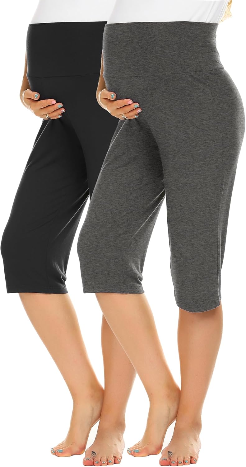 Ekouaer マタニティパジャマパンツ レディース 妊娠 ロングパンツ ソフトスウェットパンツ ラウンジパンツ S~XXL