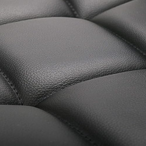 Miniatura 67 de Taburetes de bar de leopardo, moderno taburete giratorio ajustable de piel sintética con respaldo, juego de 2 (gris) Gris,Negro -,Caqui,Blanco,gris