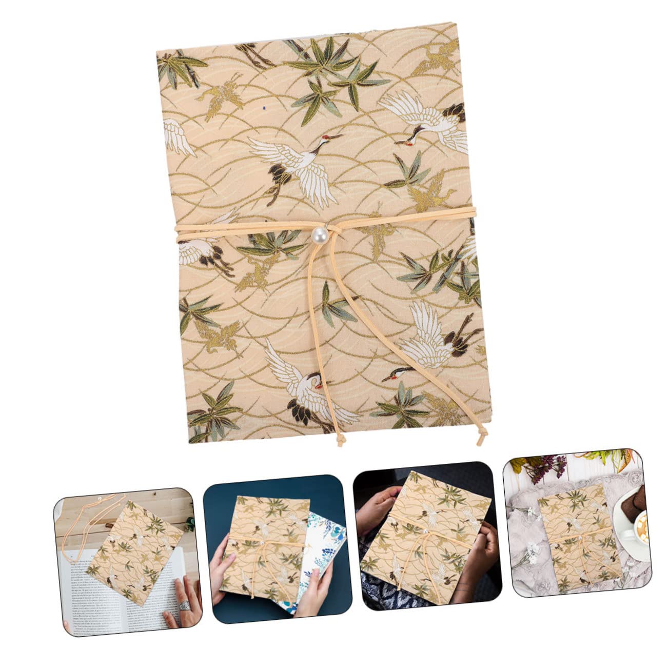 TEHAUX 5pièces Couverture De Décoratif Protège Ajustable Avec Motif De Dorée Étui Pratique Pour Notebooks Et Journaux Format
